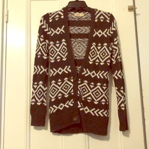 Cardigan tribal pattern